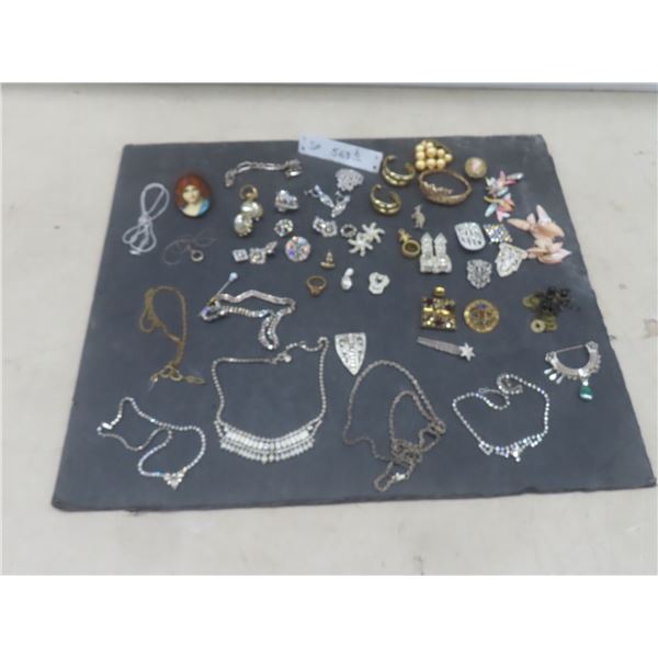 Vintage Jewelry – Rhinestone Brooches, Necklaces, Earrings, and More