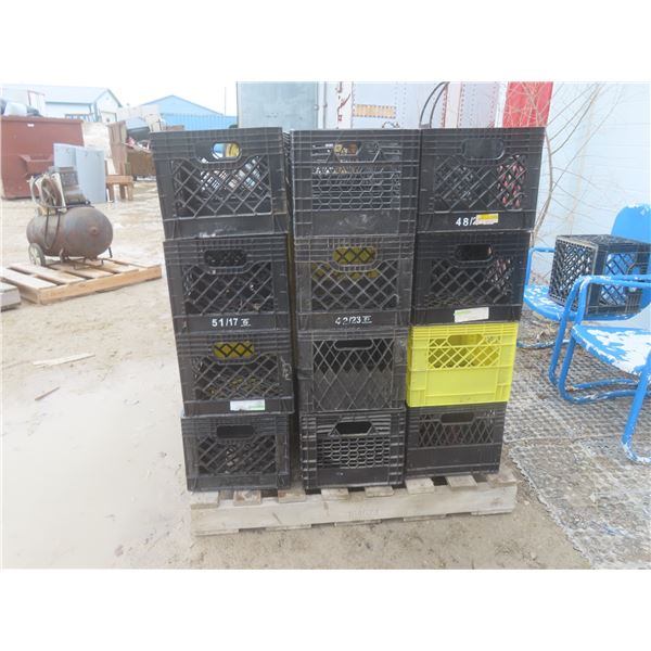 Pallet Lot of 36 Milk Crates