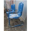 Image 2 : 2 Vintage Weathered Metal Motel/Lawn Chairs, 1950s–1960s