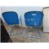 Image 4 : 2 Vintage Weathered Metal Motel/Lawn Chairs, 1950s–1960s