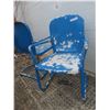 Image 5 : 2 Vintage Weathered Metal Motel/Lawn Chairs, 1950s–1960s
