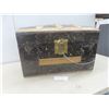 Image 1 : 1870s Canadian Steamer Trunk w/ 2 Original Keys and Tray, 15-1/2" x 24" x 14-1/2"