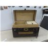 Image 2 : 1870s Canadian Steamer Trunk w/ 2 Original Keys and Tray, 15-1/2" x 24" x 14-1/2"