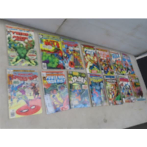 14 Marvel Comics, 25¢–35¢ – The Thing, Spider-Man, Tarzan, Power Man and More