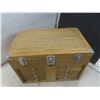 Image 11 : Oak Multi-Drawer Cabinet w/ Key, 13" x 18" x 11"