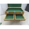 Image 6 : Oak Multi-Drawer Cabinet w/ Key, 13" x 18" x 11"