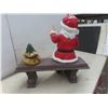 Image 2 : Christmas Decor – Santa on Bench, 23x24x12", Damage on Legs