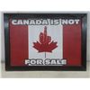 Image 4 : Wood Framed Sign "Canada Is Not for Sale," 14x20"