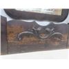 Image 5 : Antique Wood Framed Bevelled Mirror for Dresser, 38" x 36"