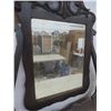 Image 6 : Antique Wood Framed Bevelled Mirror for Dresser, 38" x 36"