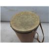 Image 7 : Vintage Medalta Vase, 10" Tall, and 10x6" Wooden Bongo Drum