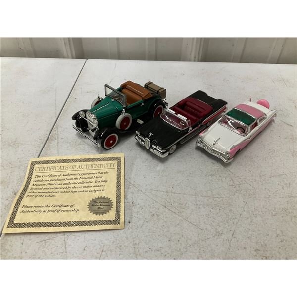 New Die Cast – 1929 Ford Model A Roadster, 1959 Cadillac Eldorado Biarritz, 1958 Impala