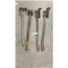 Image 1 : Antique 2 Brush Axes, Heavy-Duty Mallet w/ Wood Handle, and Axe