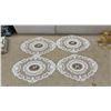 Image 3 : New 8 Spring Garden Flags 12x18", Candle Holder, Yoga Ball, 4 Lace/Embroidered Doilies 16x12"