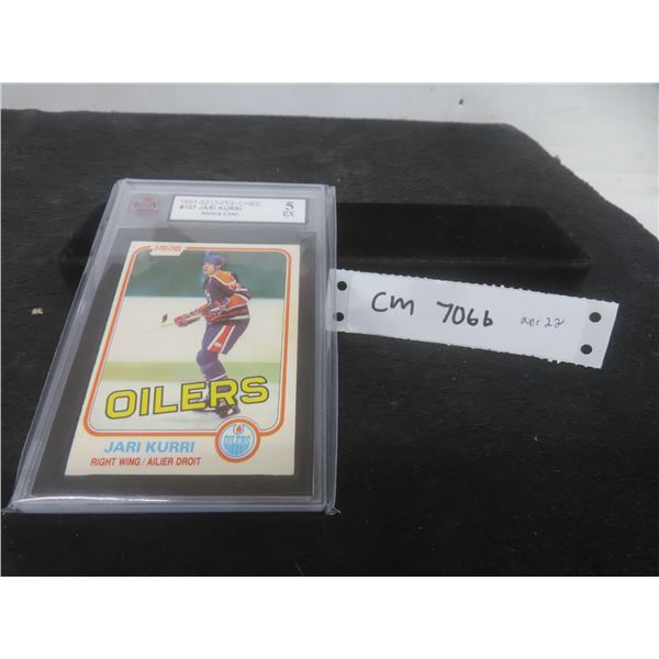 Graded Jari Kurri Rookie Card