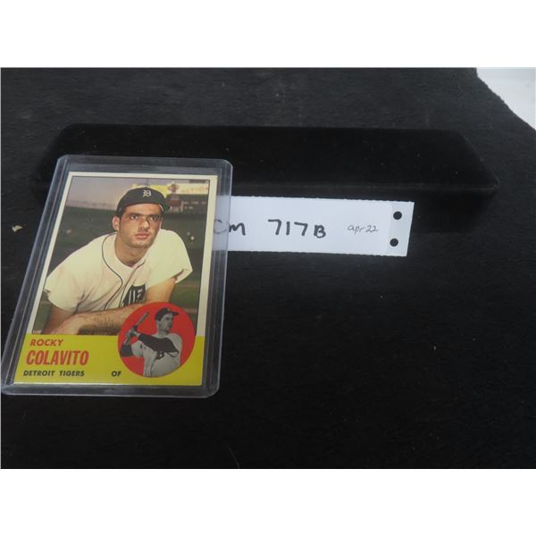 1963 Topps Rocky Colavito Detroit Tigers Card