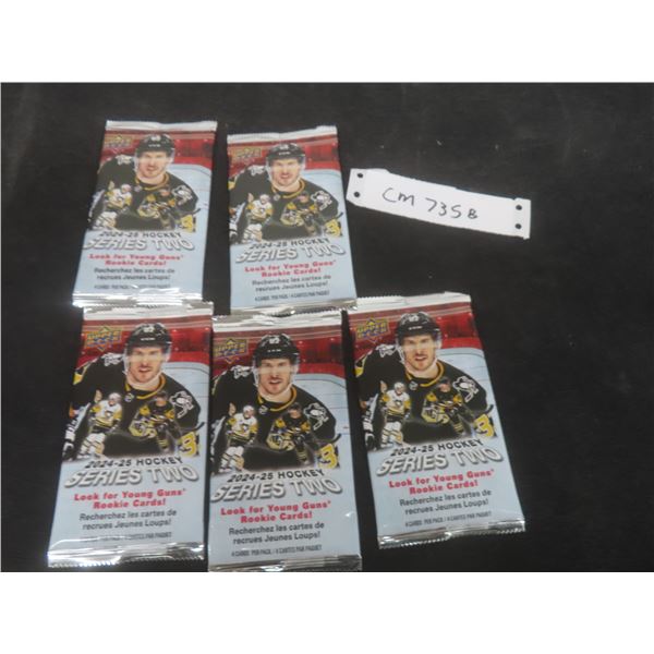 5 2024–25 Upper Deck Series Two Hockey Packs