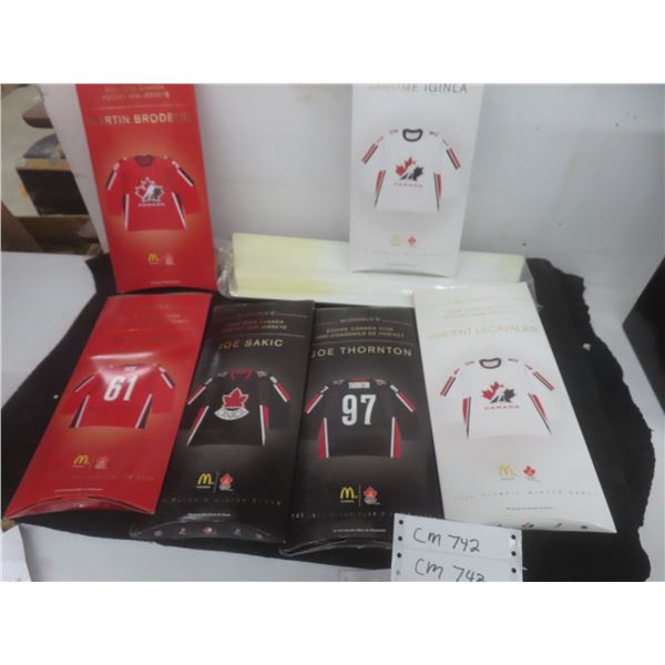 McDonald's 2006 Team Canada Complete Set of 6 Jerseys w/ Stand
