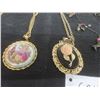 Image 5 : Vintage Necklaces, 2 Limage, Wrist Watch, Pill Holder, Shoe Necklace w/ Earrings, 4 Rings