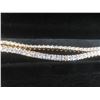 Image 3 : New 18K Gold Plated 4.0mm Princess Cut CZ Tennis Necklace, 18"