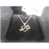 Image 2 : New Platinum Plated 18mm CZ Key to My Heart Necklace, Adjustable 16–18"