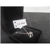 Image 3 : New Platinum Plated 18mm CZ Key to My Heart Necklace, Adjustable 16–18"