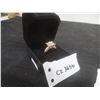 Image 1 : New 18K Gold Plated 1.0ct CZ Halo Ring, Size 7.5