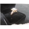Image 2 : New 18K Gold Plated 1.0ct CZ Halo Ring, Size 7.5