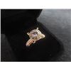 Image 3 : New 18K Gold Plated 1.0ct CZ Halo Ring, Size 7.5