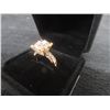 Image 4 : New 18K Gold Plated 1.0ct CZ Halo Ring, Size 7.5