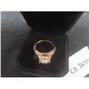 Image 5 : New 18K Gold Plated 1.0ct CZ Halo Ring, Size 7.5