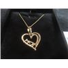 Image 3 : New 18K Gold Plated CZ Mom Heart Necklace, 26–28mm, Chain 18"