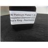 Image 4 : New Platinum Plated 1.0ct CZ Men's Ring, Resizable
