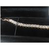 Image 2 : New 18K Gold Plated 4.0mm Princess Cut CZ Tennis Bracelet, Adjustable 7–8"