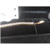 Image 4 : New 18K Gold Plated 4.0mm Princess Cut CZ Tennis Bracelet, Adjustable 7–8"