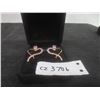 Image 1 : New 18K Gold Plated 1.0ct Emerald Cut Pink CZ Heart Dangle Earrings