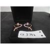 Image 2 : New 18K Gold Plated 1.0ct Emerald Cut Pink CZ Heart Dangle Earrings