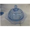 Image 2 : Blue Glass Candy Bowl and Glasses