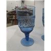 Image 5 : Blue Glass Candy Bowl and Glasses