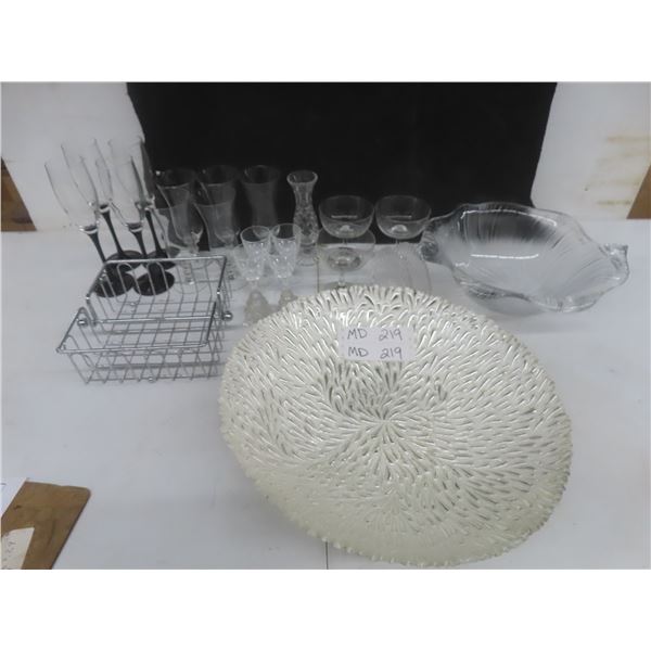 Glassware and Decorative Bowl