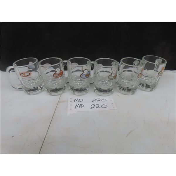 6 A&W Shot Glasses