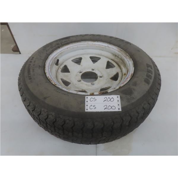 Load Star K550 Trailer Tire and 5-Lug Wheel, 205/75 D14