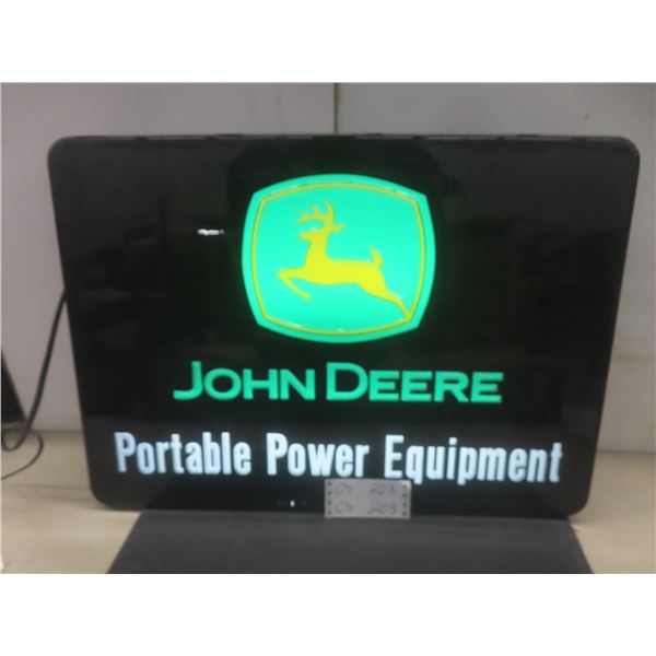 Original John Deere Light-Up Sign, 25-1/4" x 18"