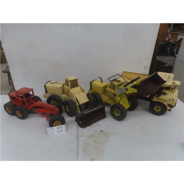 4 Tonka Toys – Dump, Front End Loader, Grader