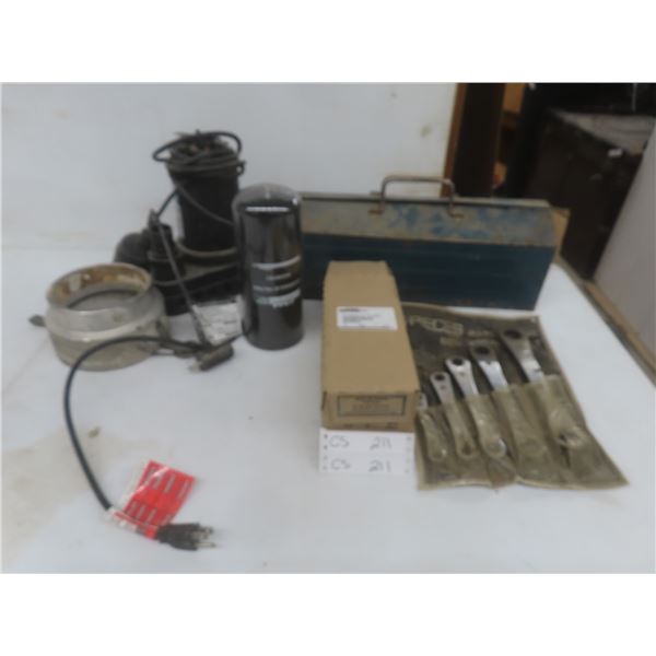 Tool Box, Hex Wrench Set, Sump Pump, New Hydraulic Filters, Aluminum Clam Lock