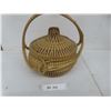 Image 1 : Vintage Indigenous South Carolina Sweetgrass Basket, 10" Diameter, 13" Tall w/ Handle
