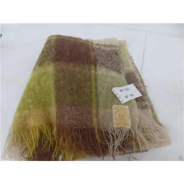 Vintage Hudson's Bay Company Mohair Throw Blanket