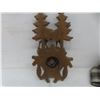 Image 6 : Vintage Hand-Carved Black Forest Wall Clock, 16" Tall