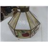 Image 2 : Vintage Tiffany Style Stained Glass Pendant Light, Mushroom Design, 17.5" Diameter