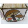 Image 4 : Vintage Tiffany Style Stained Glass Pendant Light, Mushroom Design, 17.5" Diameter